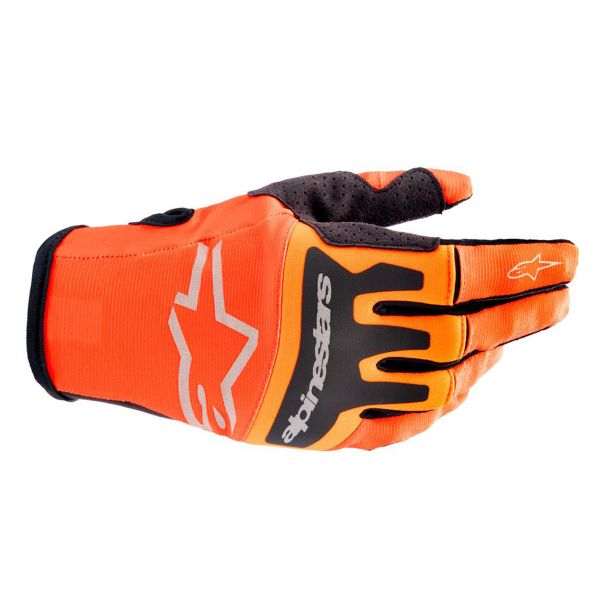 Guanti Cross Alpinestars Techstar Gloves Hot Orange Black