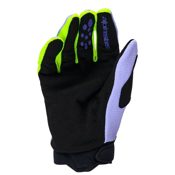 Alpinestars Youth & Kids Full Bore V2 Gloves Purple Yellow Fluo
