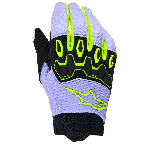 Guanti Cross Alpinestars Youth Radar Gloves Purple Yellow Fluo
