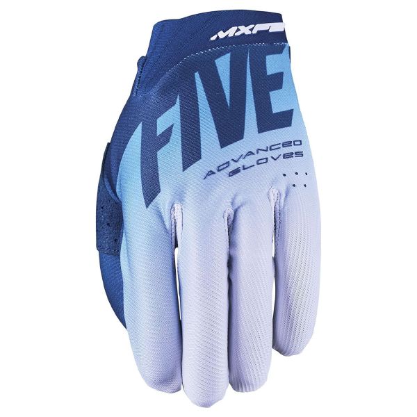 Guanti Cross Five Mxf2 Evo Split Navy bianco blu