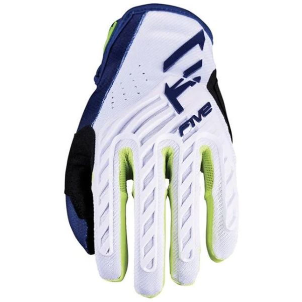 Guanti Cross Five Mxf3 Evo Bambini Navy white fluo Yellow