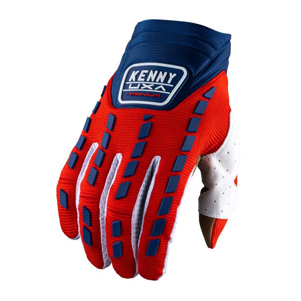 Guanti Cross Kenny Titanium Navy Red Gloves
