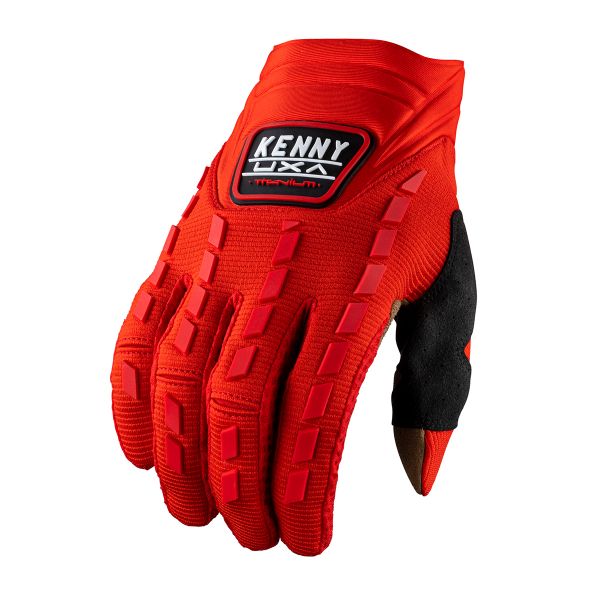 Guanti Cross Kenny Titanium Red Gloves