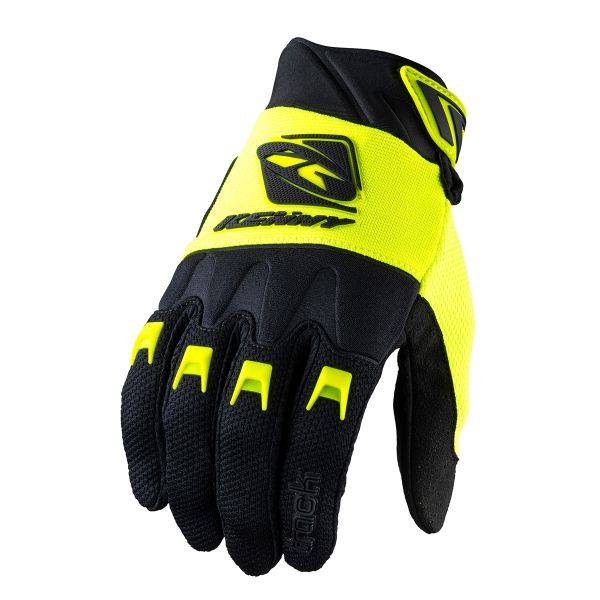 Guanti Cross Kenny Track Black Neon Yellow Gloves