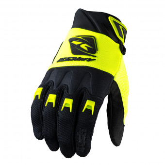 Guanti Cross Kenny Track Black Neon Yellow Kid Gloves