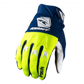 Guanti Cross Kenny Track Navy Neon Yellow Kid Gloves