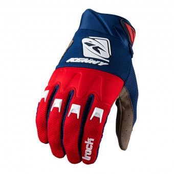 Guanti Cross Kenny Track Navy Red Gloves