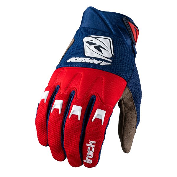 Guanti Cross Kenny Track Navy Red Kid Gloves