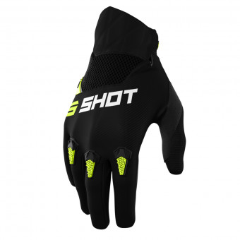 Guanti Cross SHOT Devo Neon Yellow Gloves Bambino