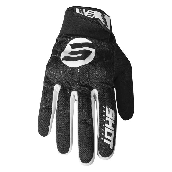 Guanti Cross SHOT Drift Spider Black White Guanti Cross SHOT Drift Spider Black White