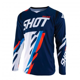 Maglia Cross SHOT Contact Score Blu Neon Arancione Maglia Cross SHOT Contact Score Blu Neon Arancione