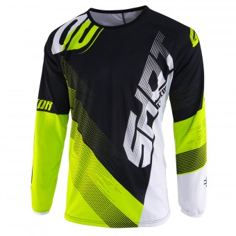 Maglia Cross SHOT Devo Ultimate Nero Neon Giallo Bambino