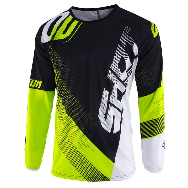 Maglia Cross SHOT Devo Ultimate Nero Neon Giallo Bambino