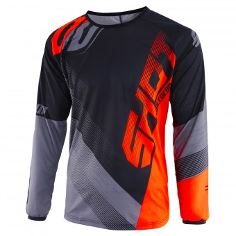 Maglia Cross SHOT Devo Ultimate Nero Neon Arancione Bambino