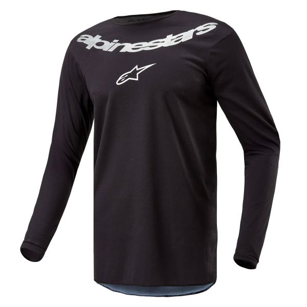 Maglia Cross Alpinestars Grafite fluida Nero Argento Maglia Cross Alpinestars Grafite fluida Nero Argento