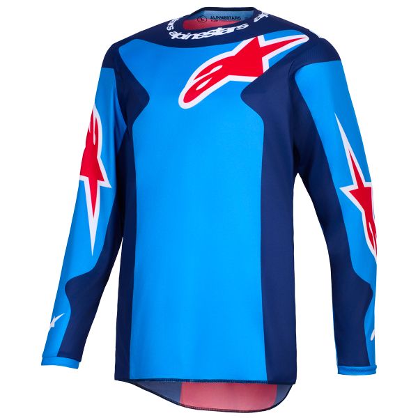 Maglia Cross Alpinestars Fluid Grid Jersey Blue Red