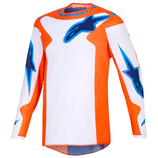 Maglia Cross Alpinestars Fluid Grid Jersey Orange Ucla Blue