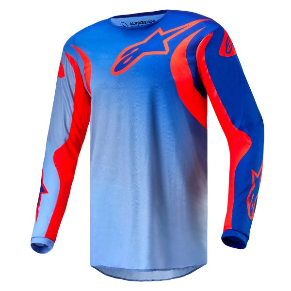 Maglia Cross Alpinestars Fluid Lucent Blue Ram Hot Orange