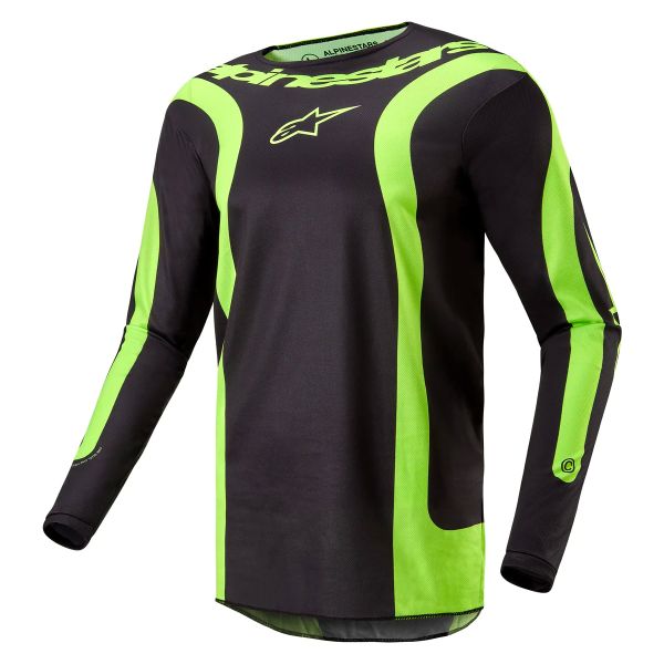 Maglia Cross Alpinestars Fluid Lurv Black Yellow Fluo