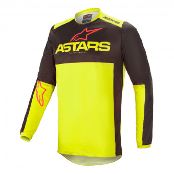 Maglia Cross Alpinestars Fluid Tripple Black Yellow Fluo Red