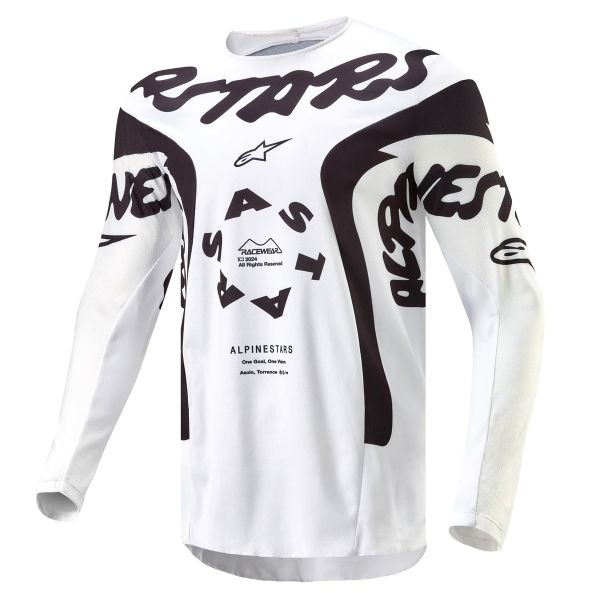 Maglia Cross Alpinestars Racer Hana White Black