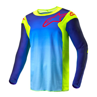 Maglia Cross Alpinestars Racer Hoen Yellow Fluo Blue Night Navy