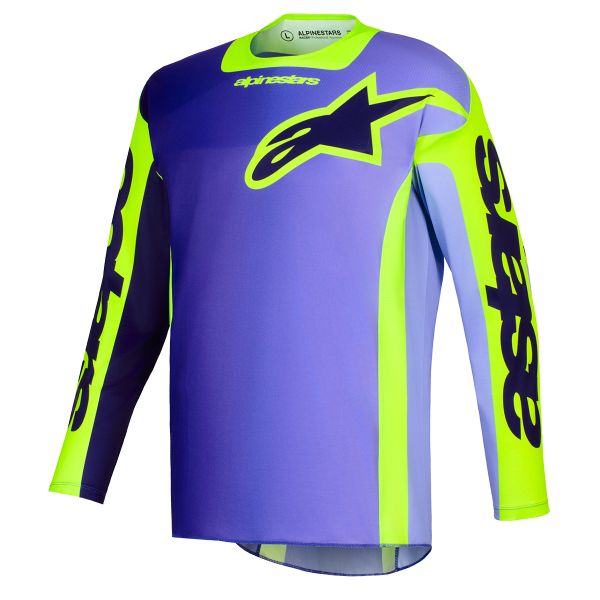Maglia Cross Alpinestars Racer Portl Jersey Purple Yellow Fluo
