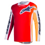 Maglia Cross Alpinestars Racer Portl Jersey Red Light Gray Dark Gray