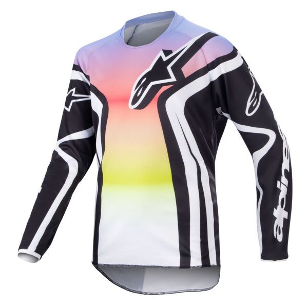 Maglia Cross Alpinestars Racer Semi Black Multicolor Bambino