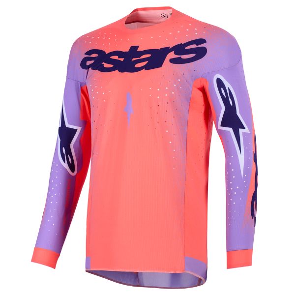 Maglia Cross Alpinestars Supertech Scenz Jersey Hot Coral Purple