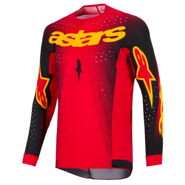 Maglia Cross Alpinestars Supertech Scenz Jersey Red Black Yellow