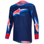 Maglia Cross Alpinestars Supertech Vista Jersey Dark Navy Hot Coral Cobalt