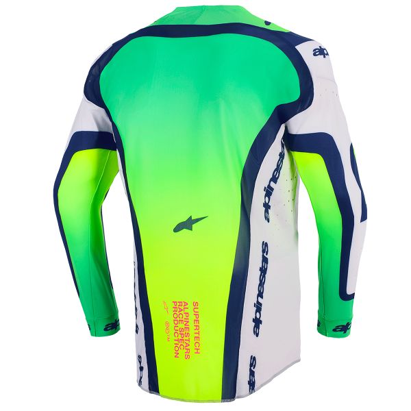 Alpinestars Supertech Vista Jersey Light Gray Yellow Fluo BlueSupertech Vista Jersey