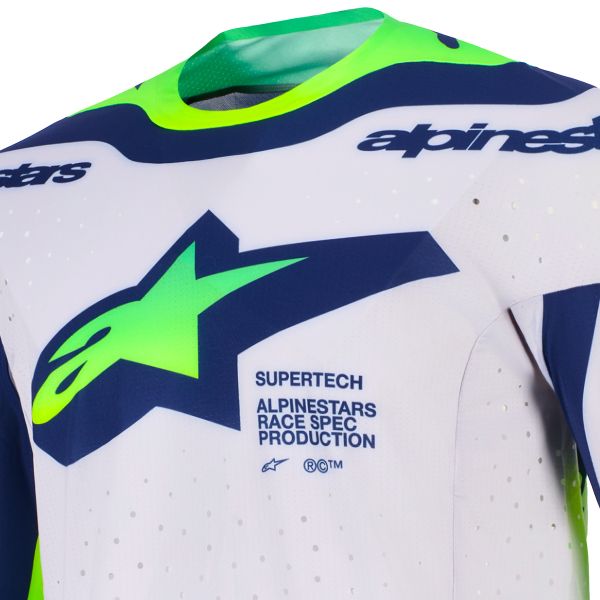 Alpinestars Supertech Vista Jersey Light Gray Yellow Fluo BlueSupertech Vista Jersey