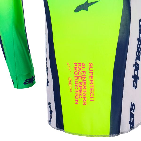 Alpinestars Supertech Vista Jersey Light Gray Yellow Fluo BlueSupertech Vista Jersey