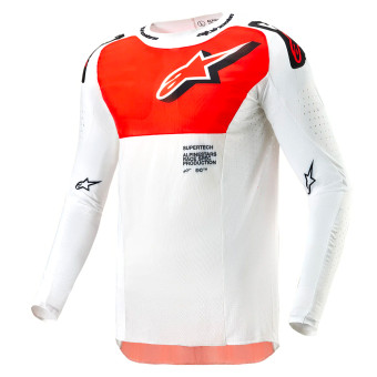 Maglia Cross Alpinestars Supertech Ward White Hot Orange
