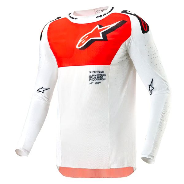 Maglia Cross Alpinestars Supertech Ward White Hot Orange