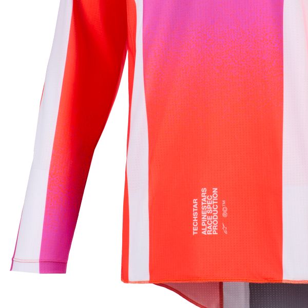 Alpinestars Techstar Knif Jersey Light Gray Orange Fluo Black