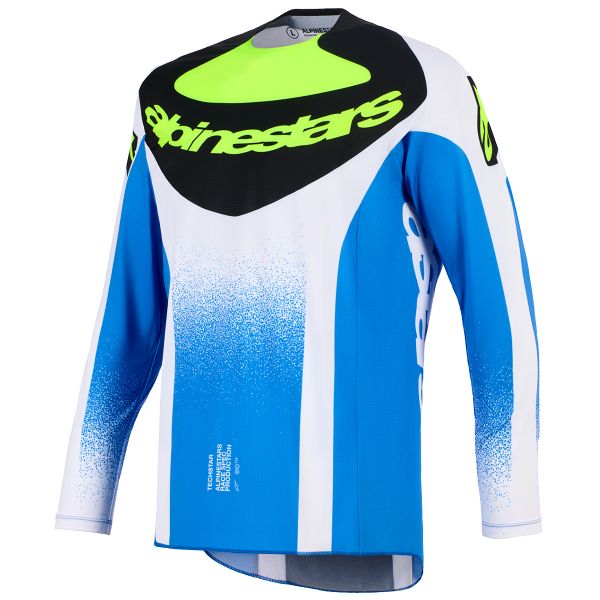 Maglia Cross Alpinestars Techstar Knif Jersey Ucla Blue Black Yellow Fluo