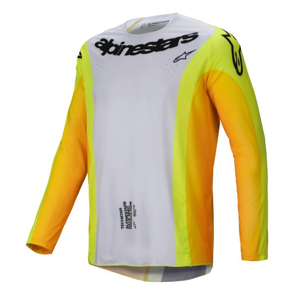 Maglia Cross Alpinestars Techstar Melt Yellow Black Maglia Cross Alpinestars Techstar Melt Yellow Black