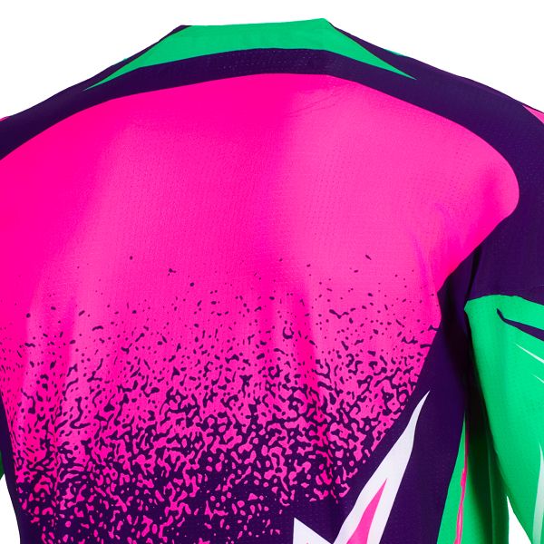 Alpinestars Techstar Nomur Jersey Deep Purple Green Pink Fluo