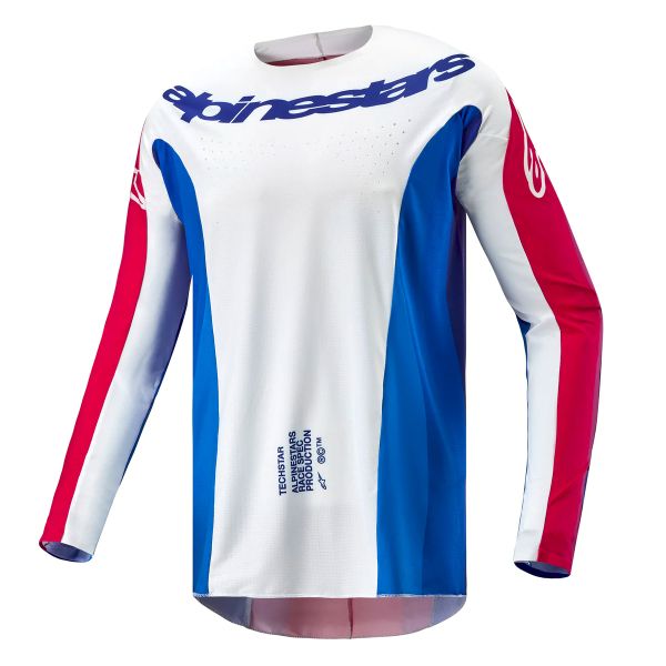 Maglia Cross Alpinestars Techstar Pneuma Blue Mars Red White