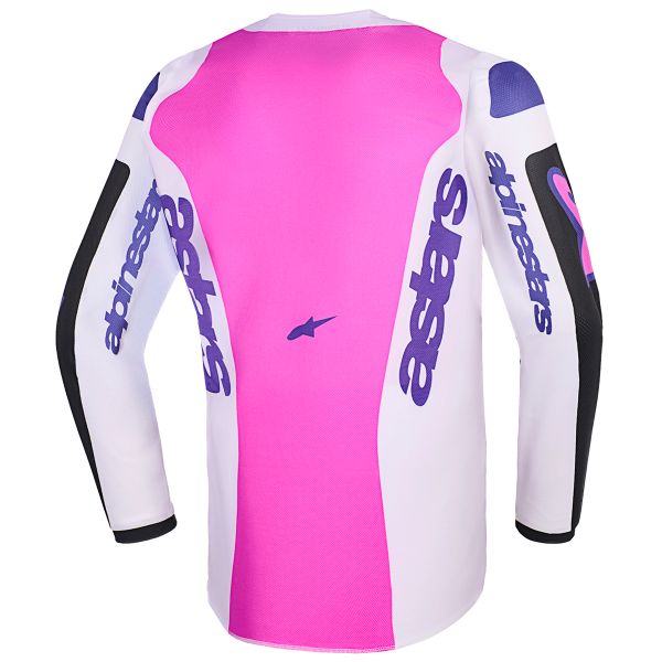 Alpinestars Youth Fluid Grid Jersey Black Light Gray Purple