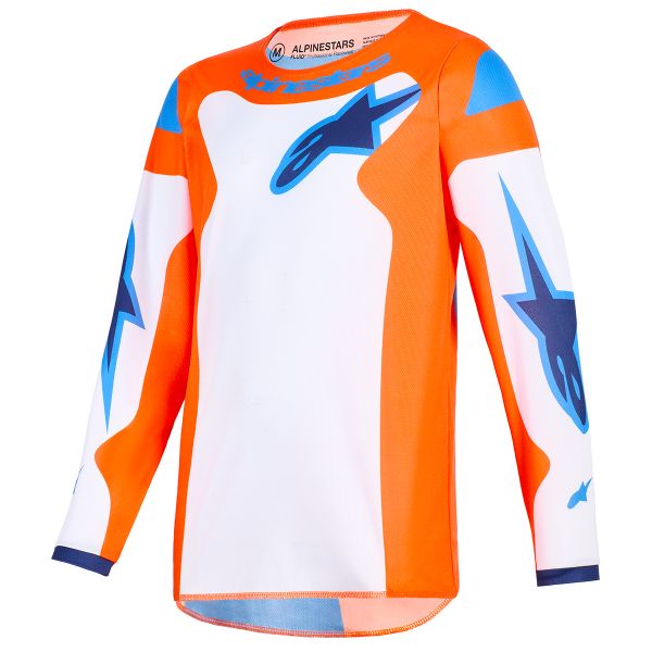 Maglia Cross Alpinestars Youth Fluid Grid Jersey Orange Ucla Blue