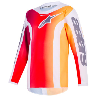Maglia Cross Alpinestars Youth Fluid Portl Jersey Red Light Gray Dark Gray
