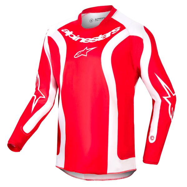 Maglia Cross Alpinestars Youth Racer Lurv Mars Red White
