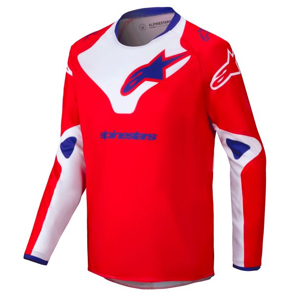 Maglia Cross Alpinestars Youth Racer Veil Bright Red White Maglia Cross Alpinestars Youth Racer Veil Bright Red White