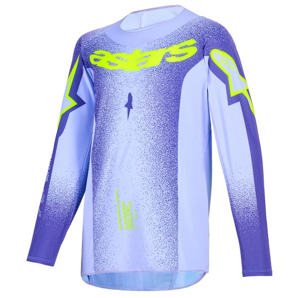 Maglia Cross Alpinestars Youth Supertech Scenz Jersey Purple Yellow Fluo
