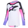 Maglia Cross Alpinestars Youth Supertech Vista Jersey White Purple Black