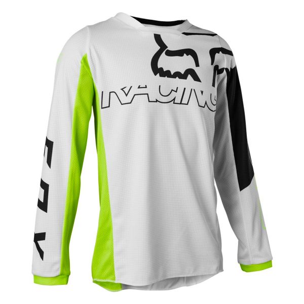 Maglia Cross FOX 180 Skew Fluo Yellow Bambino